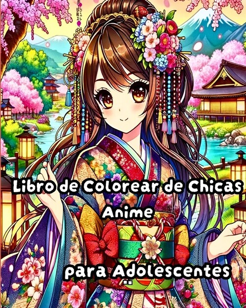 Libro de colorear de chicas anime para adolescentes: Ilustraciones de moda manga moderna y hermosa para adolescentes, chicas adultos (Paperback)