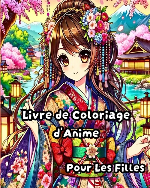 Livre de Coloriage danime pour les filles: Illustrations de mode manga tendance et magnifiques pour les adolescents (Paperback)