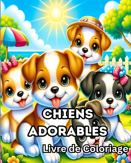 Livre de Coloriage de Chiens Adorables: Pages de coloriage de chiots pour les enfants qui aiment les chiens (Paperback)