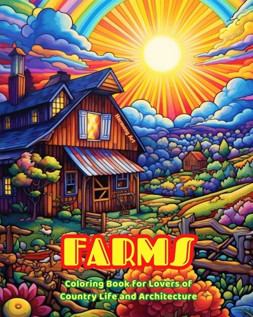 Farms Coloring Book for Lovers of Country Life and Architecture Amazing Designs for Total Relaxation: Amazing Farms in Beautiful Countryside Landscape (Paperback)