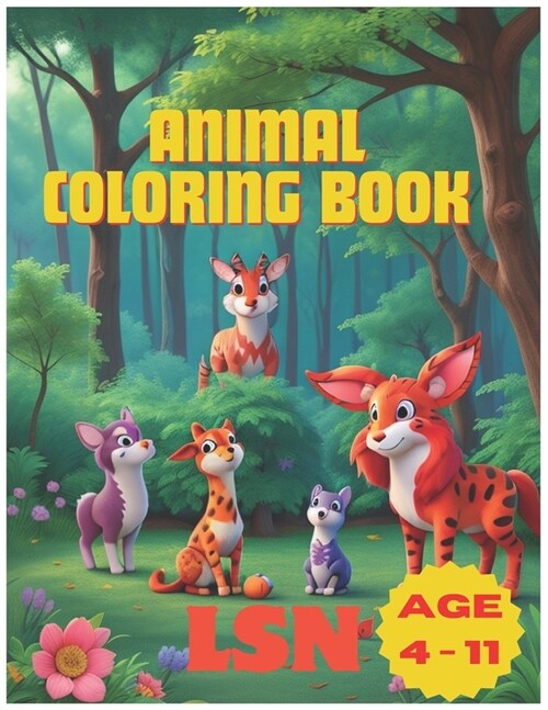 Magical World of Animals: Childrens Coloring Book (Paperback)