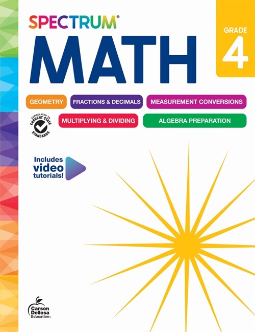 Spectrum Math Workbook, Grade 4 (Paperback)