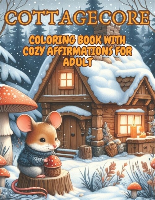 Cottagecore Coloring Book with Affirmations for Adults: Artist Landscapes Cozy Houses Galore Woodland Creatures Frogs Mushrooms Flowers - Stress Relie (Paperback)