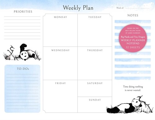 Big Panda and Tiny Dragon Weekly Planner Notepad (Paperback)