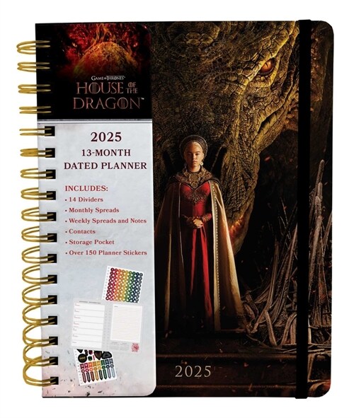 2025 House of the Dragon 13-Month Weekly Planner (Hardcover)