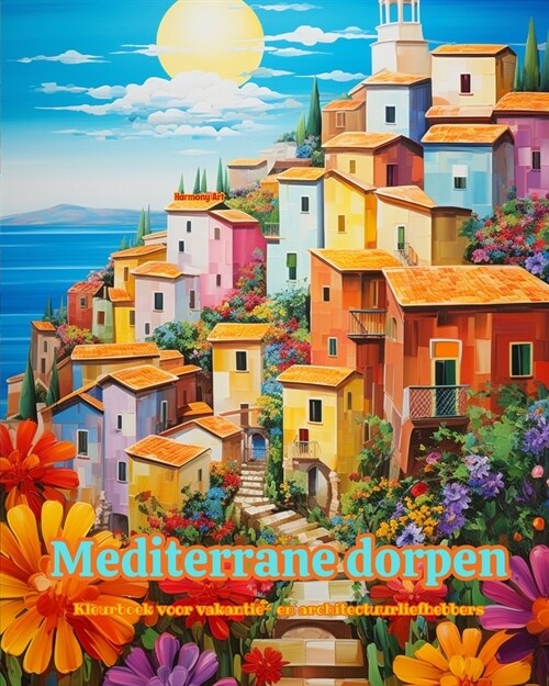Mediterrane dorpen Kleurboek voor vakantie- en architectuurliefhebbers Geweldige ontwerpen voor totale ontspanning: Droomdorpen in het mediterrane par (Paperback)