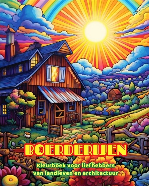 Boerderijen Kleurboek voor liefhebbers van landleven en architectuur Geweldige ontwerpen voor totale ontspanning: Unieke boerderijen in prachtige land (Paperback)