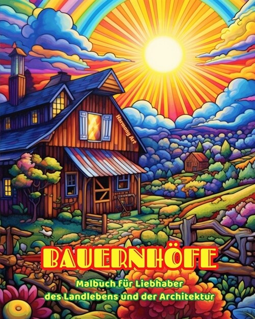 Bauernh?e Malbuch f? Liebhaber des Landlebens und der Architektur Erstaunliche Designs f? totale Entspannung: Unglaubliche Bauernh?e in sch?en La (Paperback)