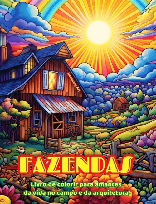 Fazendas Livro de colorir para amantes da vida no campo e da arquitetura Designs criativos para relaxamento: Fazendas incr?eis em belas paisagens rur (Hardcover)