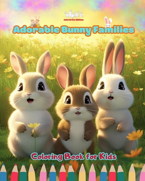 Adorable Bunny Families - Coloring Book for Kids - Creative Scenes of Endearing and Playful Rabbit Families: Cheerful Images of Lovely Bunnies for Chi (Paperback)