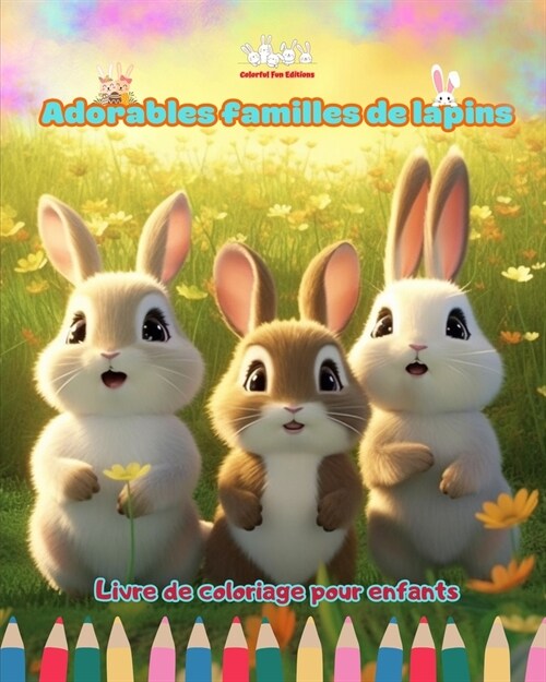 Adorables familles de lapins - Livre de coloriage pour enfants - Sc?es cr?tives de familles de lapins attachantes: Des dessins charmants qui encoura (Paperback)