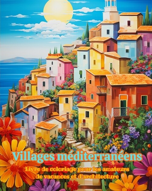 Villages m?iterran?ns Livre de coloriage pour les amateurs de vacances et darchitecture Designs cr?tifs: Villages de r?e dans le paradis m?iterr (Paperback)