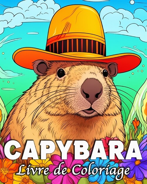 Capybara Livre de Coloriage: 50 Illustrations Uniques pour Soulager le Stress et se D?endre (Paperback)