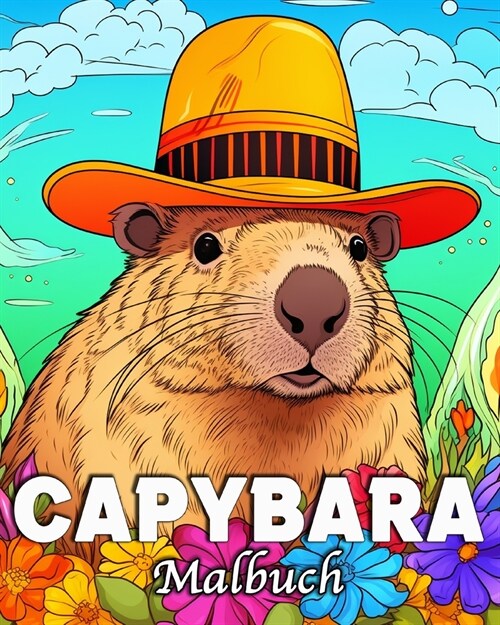 Capybara Malbuch: 50 einzigartige Illustrationen zum Stressabbau und zur Entspannung (Paperback)