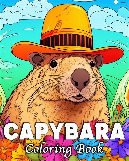 Capybara Coloring Book: 50 Unique Ilustrations for Stress Relief and Relaxation (Paperback)