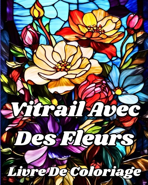 Livre De Coloriage En Vitrail Avec Des Fleurs: De magnifiques motifs floraux pour la d?ente et le soulagement du stress (Paperback)