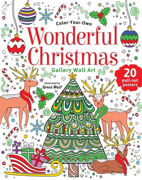 Wonderful Christmas: Coloring Book: Color-Your-Own Gallery Wall Art (Paperback)
