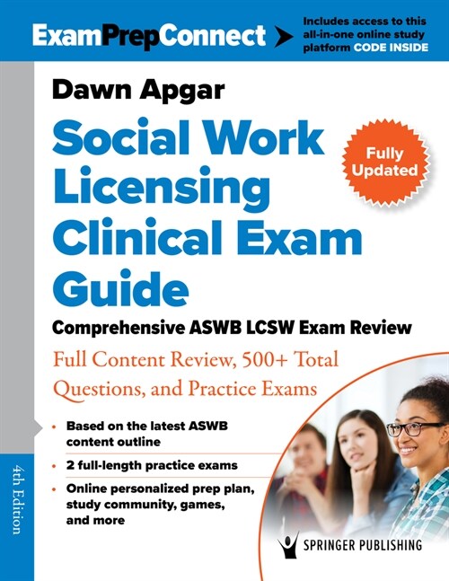 Social Work Licensing Clinical Exam Guide: Comprehensive Aswb Lcsw Exam Review with Full Content Review, 500+ Total Questions, and Practice Exams (Paperback, 4)