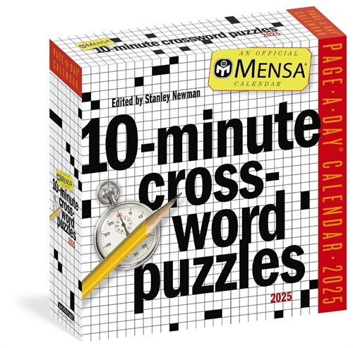Mensa(r) 10-Minute Crossword Puzzles Page-A-Day(r) Calendar 2025 (Daily)