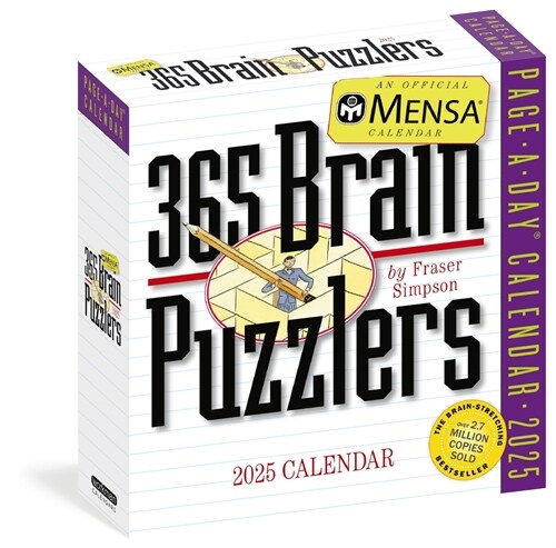 Mensa(r) 365 Brain Puzzlers Page-A-Day(r) Calendar 2025: Word Puzzles, Logic Challenges, Number Problems, and More (Daily)