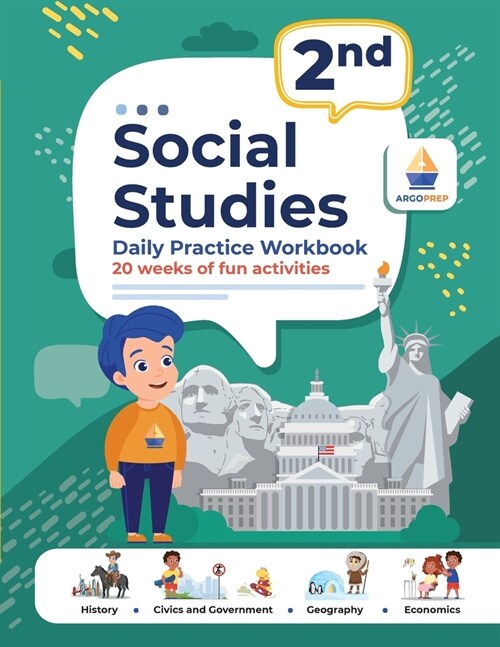 2nd Grade Social Studies: Daily Practice Workbook 20 Weeks of Fun Activities History Civic and Government Geography Economics + Video Explanatio (Paperback)