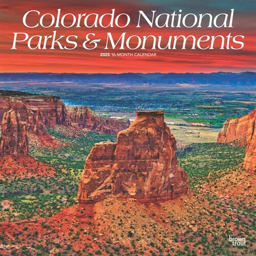 Colorado National Parks & Monuments 2025 12 X 24 Inch Monthly Square Wall Calendar Plastic-Free (Wall)