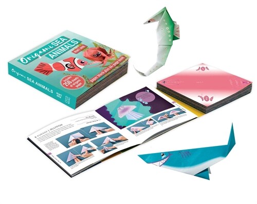 Origami Sea Animals : Paper Block Plus 64-Page Book (Multiple-component retail product, part(s) enclose)