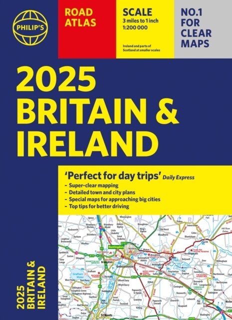 2025 Philips Road Atlas Britain and Ireland : (A4 Paperback) (Paperback)