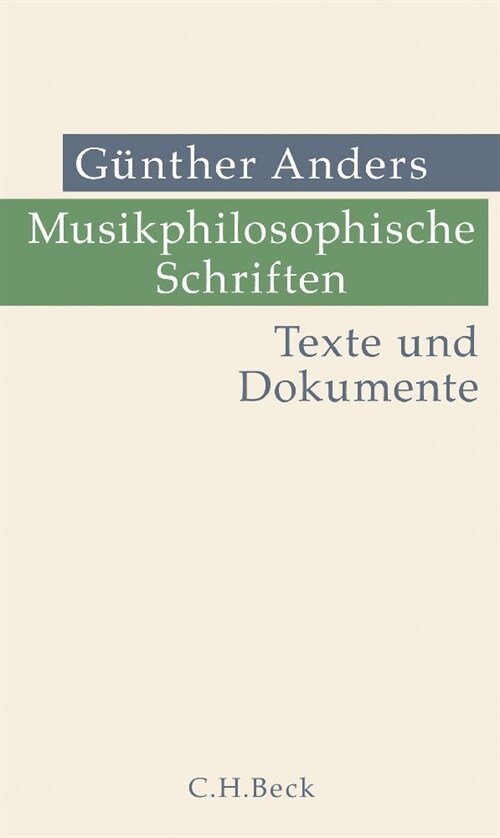 Musikphilosophische Schriften (Hardcover)