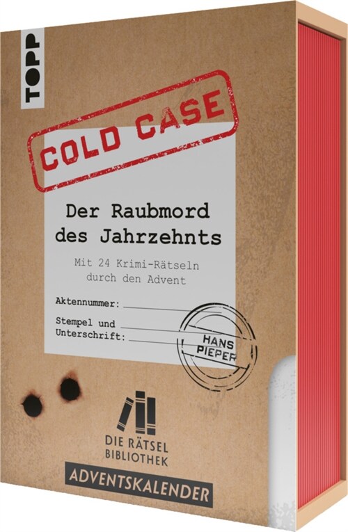 Die Ratselbibliothek. Adventskalender - Cold Case: Der Raubmord des Jahrzehnts: Mit 24 Krimi-Ratseln durch den Advent (Paperback)