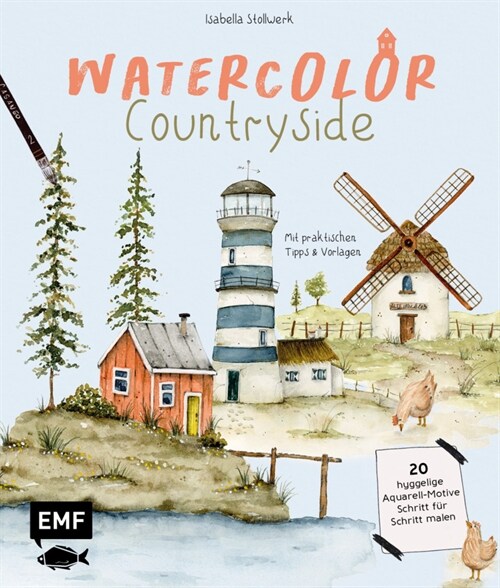 Watercolor - Countryside (Hardcover)