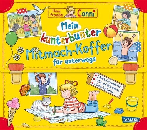 Conni Gelbe Reihe (Beschaftigungsbuch): Mein kunterbunter Mitmach-Koffer fur unterwegs (Buch-Set fur die Ferienzeit) (Paperback)