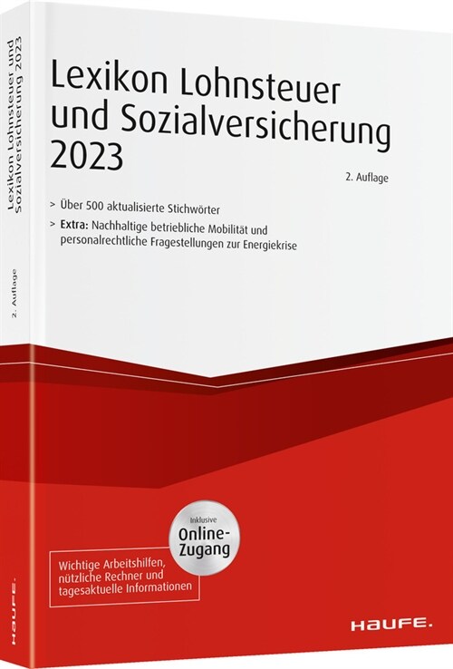 Lexikon Lohnsteuer und Sozialversicherung 2023 plus Onlinezugang (Book)