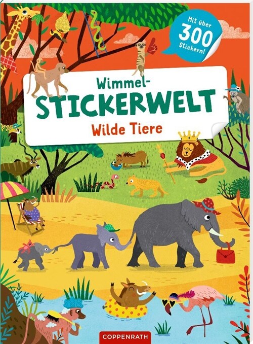 Wimmel-Stickerwelt - Wilde Tiere (Book)