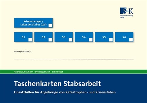 Taschenkarten Stabsarbeit (Paperback)