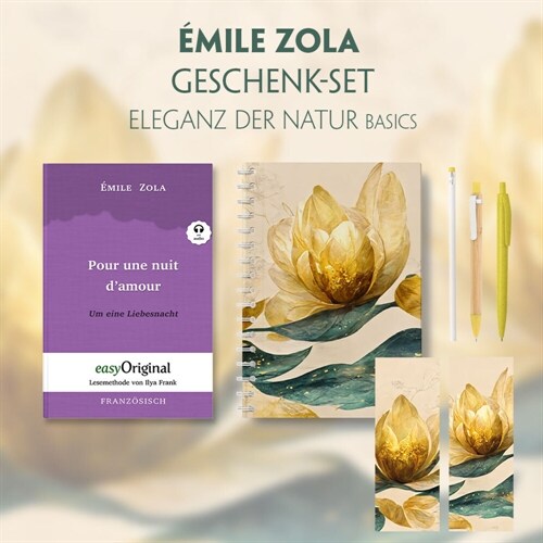 Emile Zola Geschenkset (mit Audio-Online) + Eleganz der Natur Schreibset Basics, m. 1 Beilage, m. 1 Buch (WW)