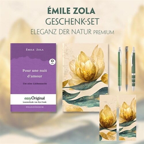 Emile Zola Geschenkset (mit Audio-Online) + Eleganz der Natur Schreibset Premium, m. 1 Beilage, m. 1 Buch (WW)