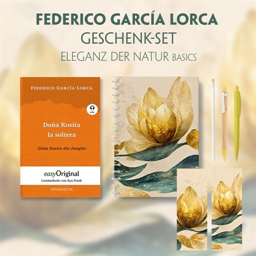 Dona Rosita la soltera Geschenkset (Buch mit Audio-Online) + Eleganz der Natur Schreibset Basics, m. 1 Beilage, m. 1 Buch (WW)