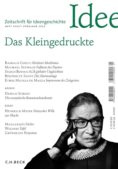Zeitschrift fur Ideengeschichte Heft XVII/1 Fruhjahr 2023 (Pamphlet)