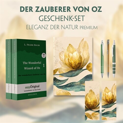 Der Zauberer von Oz Geschenkset - 2 Bucher (mit Audio-Online) + Eleganz der Natur Schreibset Premium, m. 1 Beilage, m. 1 Buch (WW)