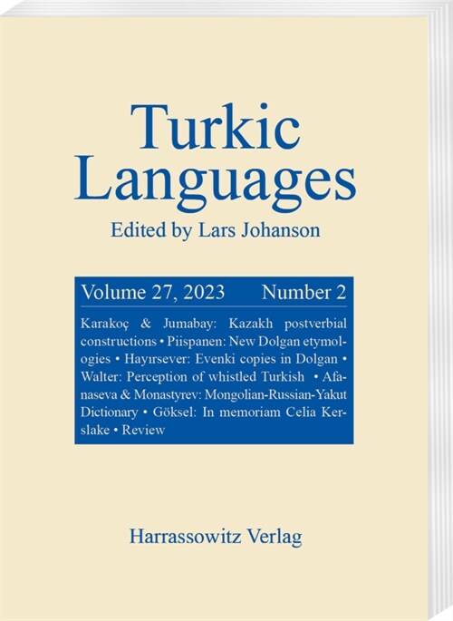 Turkic Languages 27 (2023) 2 (Paperback)