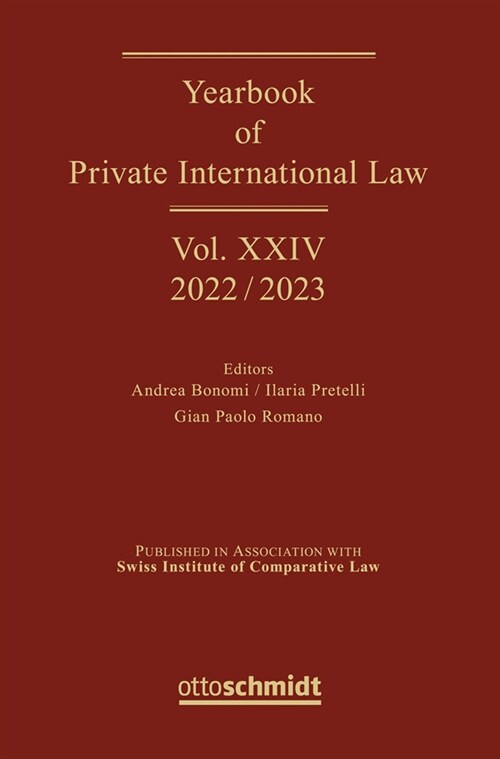 Yearbook of Private International Law Vol. XIV - 2022/2023 (Hardcover)