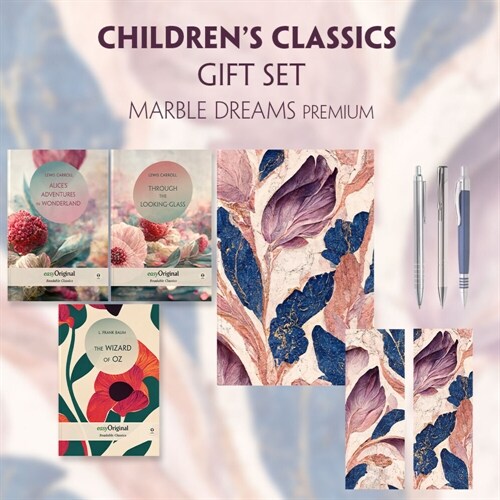 Childrens Classics Books-Set (with audio-online) Readable Classics Geschenkset + Marmortraume Schreibset Premium, m. 3 Beilage, m. 3 Buch (WW)