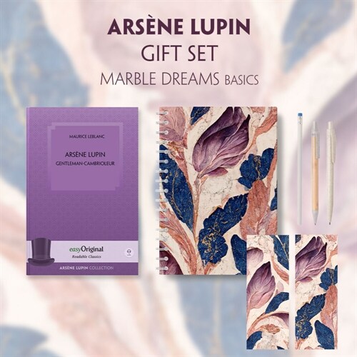 Arsene Lupin, gentleman-cambrioleur (with audio-online) Readable Classics Geschenkset + Marmortraume Schreibset Basics, m. 1 Beilage, m. 1 Buch (WW)