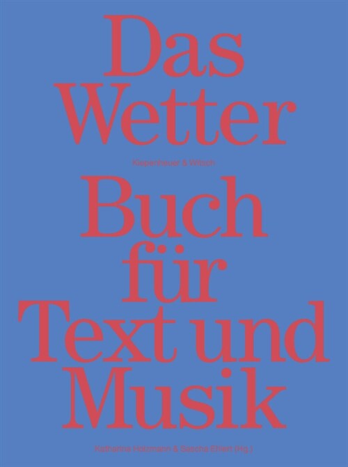 Das Wetter Buch fur Text und Musik (Paperback)