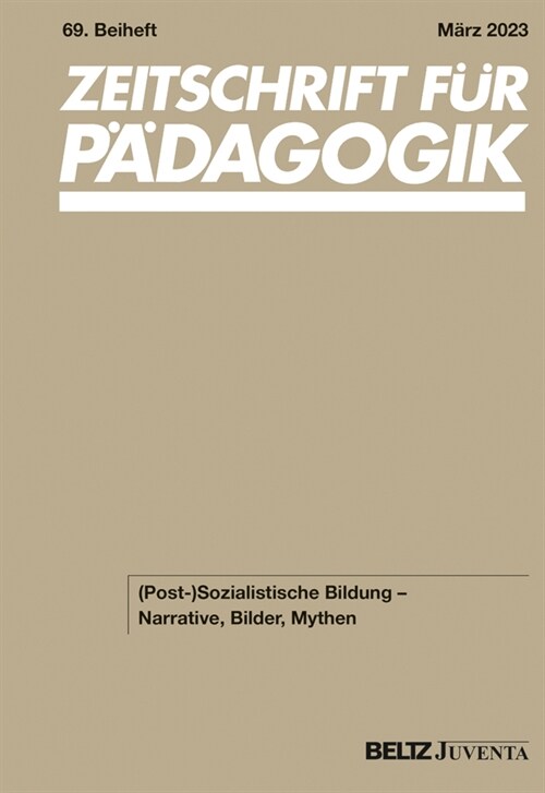 Zeitschrift fur Padagogik 69. Beiheft 2023 (Paperback)