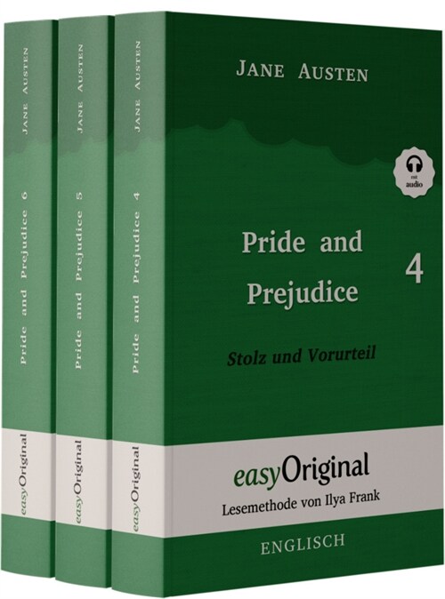 Pride and Prejudice / Stolz und Vorurteil - Teile 4-6 Softcover (Buch + 3 MP3 Audio-CD) - Lesemethode von Ilya Frank - Zweisprachige Ausgabe Englisch- (WW)