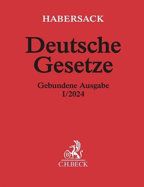 Deutsche Gesetze Gebundene Ausgabe I/2024 (Hardcover)