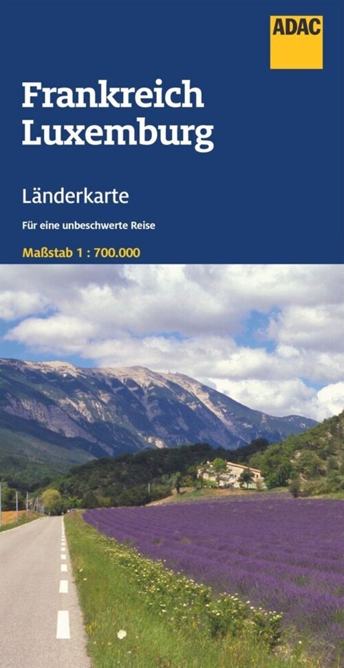 ADAC Landerkarte Frankreich, Luxemburg 1:700.000 (Sheet Map)