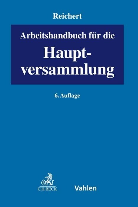 Arbeitshandbuch fur die Hauptversammlung (Hardcover)